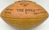 1963 Green Bay Packers Autographed Official NFL Leather Football With 48 Signatures Including Vince Lombardi & Bart Starr Beckett BAS #AG007501