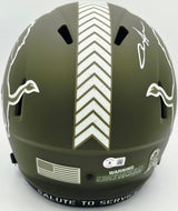 Aidan Hutchinson Autographed Detroit Lions Full Size Salute to Service Speed Replica Helmet Beckett BAS Witness #W577100