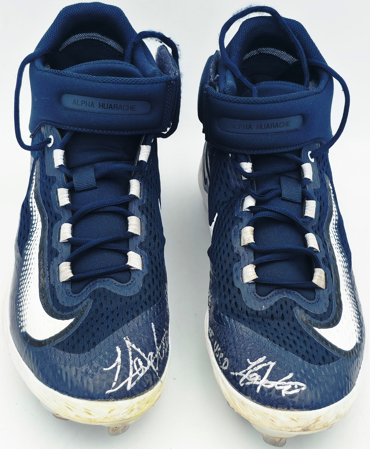Lazaro Montes Autographed Game Used Blue Nike Rookie Cleats Seattle Mariners "2026 GU" MCS Holo #91054 & 91055