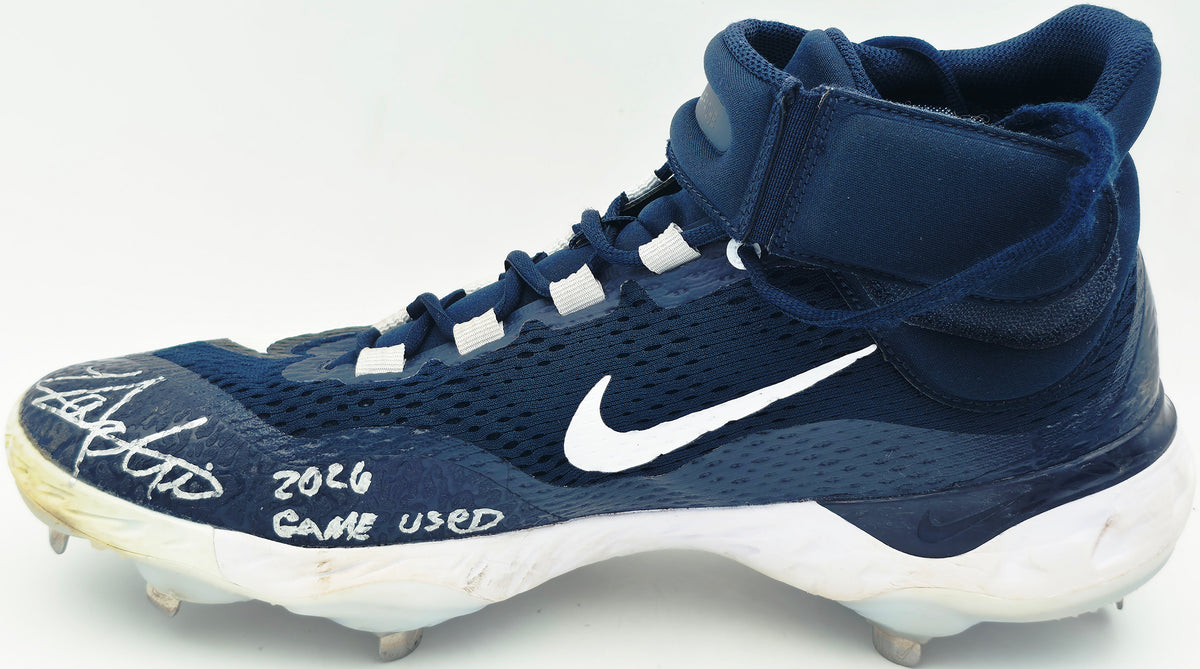Lazaro Montes Autographed Game Used Blue Nike Rookie Cleats Seattle Mariners "2026 GU" MCS Holo #91054 & 91055