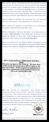 Ken Griffey Jr. Autographed 8x10 Photo Seattle Mariners The Slide UDA Holo #BAD54644