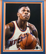 Patrick Ewing Autographed Framed 8x10 Photo New York Knicks Beckett BAS QR #AE31721