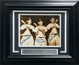 Mickey Mantle, Joe DiMaggio & Ted Williams Autographed Framed 8x10 Photo Beckett BAS #AE34179