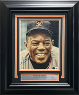 Willie Mays Autographed Framed 8x11.5 Magazine Page Photo San Francisco Giants Beckett BAS #AE16560