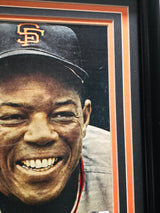 Willie Mays Autographed Framed 8x11.5 Magazine Page Photo San Francisco Giants Beckett BAS #AE16560