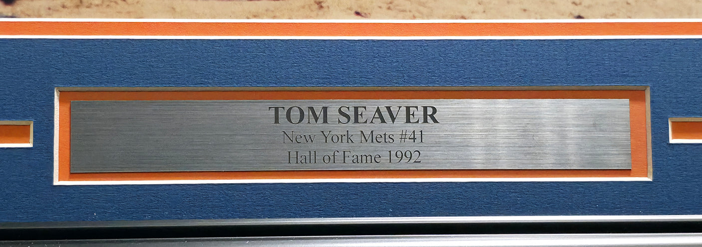 Tom Seaver Autographed Framed 16x20 Photo New York Mets Beckett BAS QR #BS30384