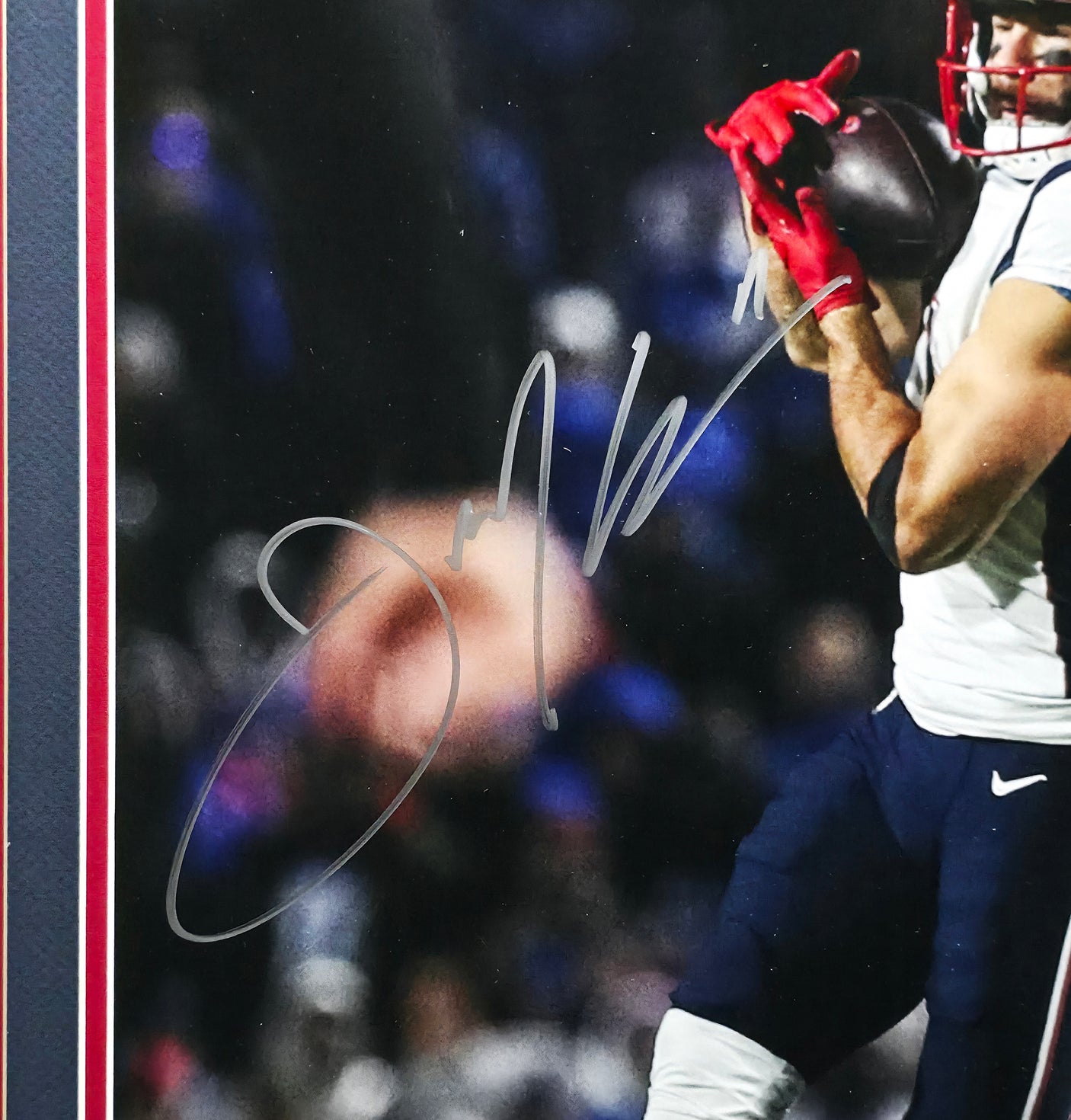 Julian Edelman Autographed Framed 16x20 Photo New England Patriots Beckett BAS #N01012