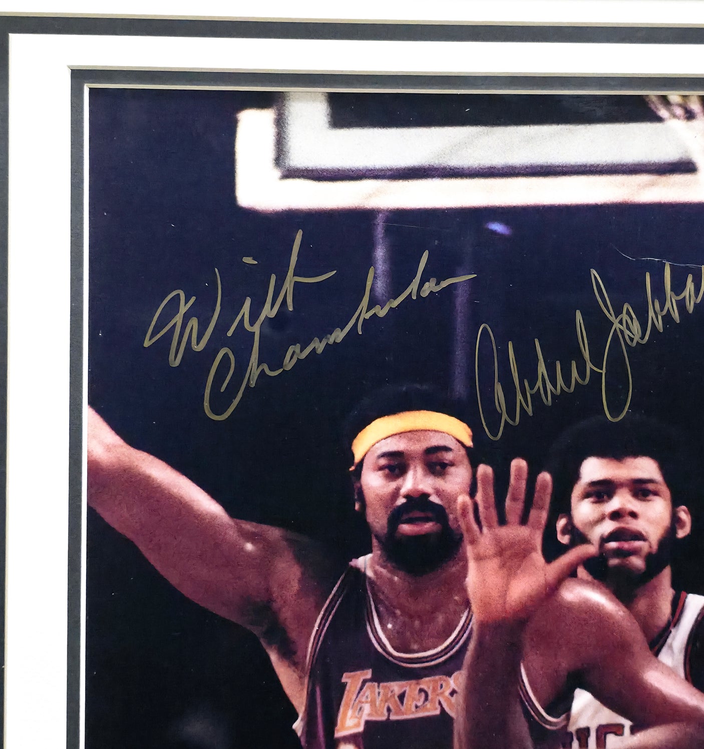 Wilt Chamberlain, Kareem Abdul-Jabbar & Oscar Robertson Autographed Framed 16x20 Photo Auto Grade Gem Mint 10 Beckett BAS #AE16662