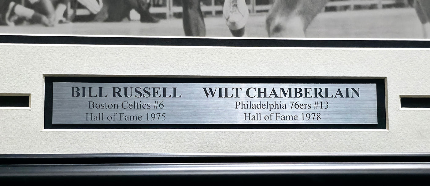 Wilt Chamberlain & Bill Russell Autographed Framed 16x20 Photo Beckett BAS #AE16663