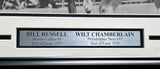 Wilt Chamberlain & Bill Russell Autographed Framed 16x20 Photo Beckett BAS #AE16663