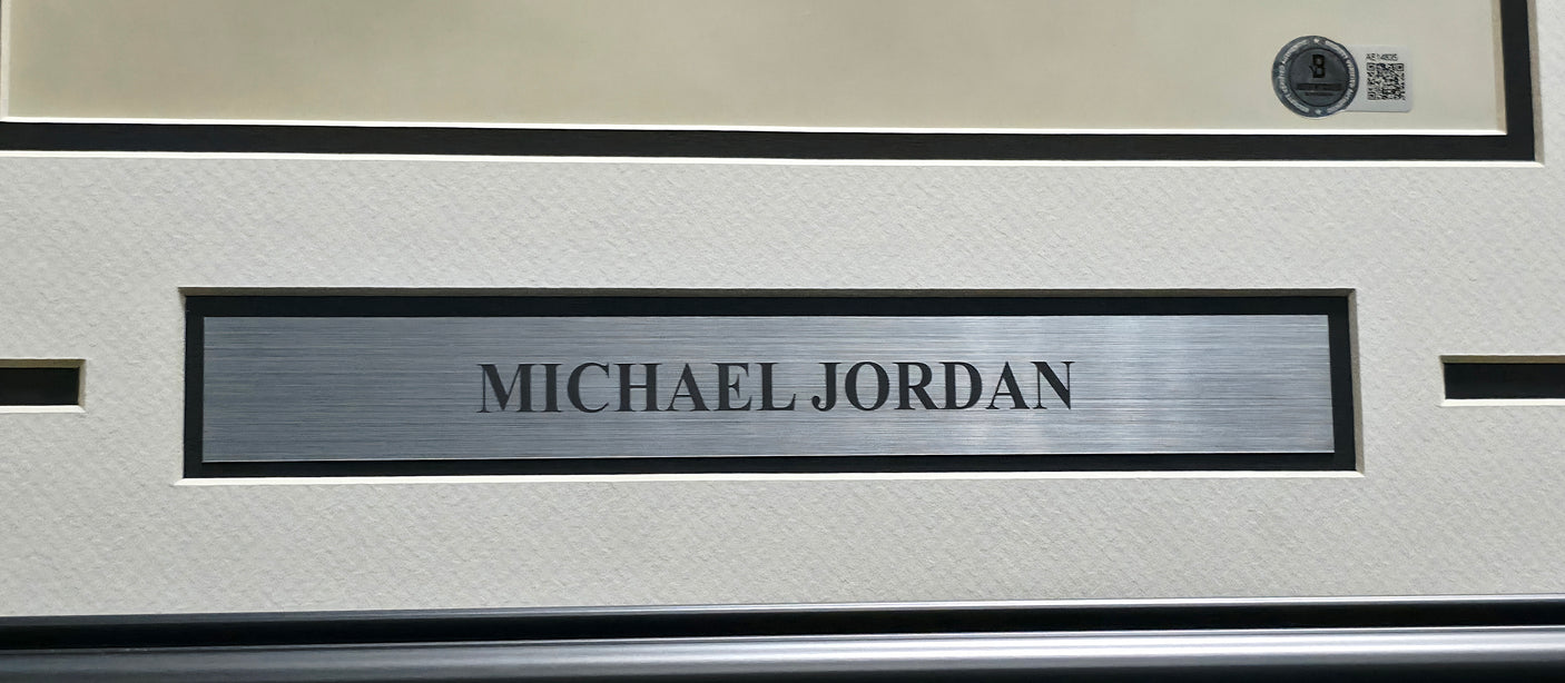 Michael Jordan Autographed Framed 11x14 Photo "Best Wishes" Beckett BAS #AE14835