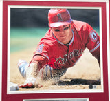 Mike Trout Autographed Framed 11x12 Photo Los Angeles Angels Beckett BAS #AE16564