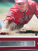 Mike Trout Autographed Framed 11x12 Photo Los Angeles Angels Beckett BAS #AE16564