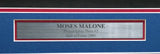 Philadelphia 76ers Moses Malone Autographed Framed Red Jersey "HOF 2001" Beckett BAS QR #BS30061