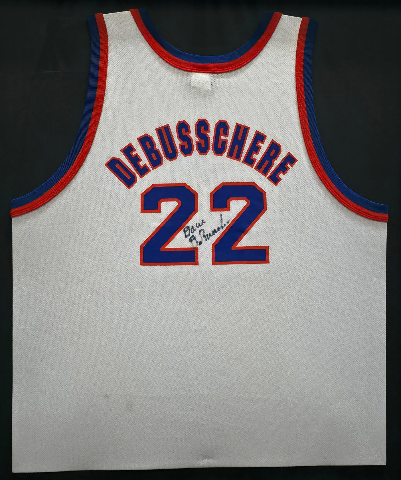 New York Knicks Dave DeBusschere Autographed Framed White Jersey Beckett BAS QR #BS30056