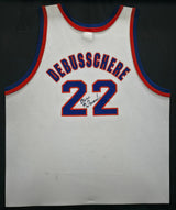 New York Knicks Dave DeBusschere Autographed Framed White Jersey Beckett BAS QR #BS30056