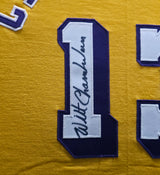 Los Angeles Lakers Wilt Chamberlain Autographed Framed Gold Jersey JSA #ZZ42005