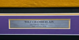 Los Angeles Lakers Wilt Chamberlain Autographed Framed Gold Jersey JSA #ZZ42005