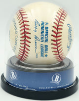 Joe DiMaggio Autographed Official AL Baseball New York Yankees Auto Grade Mint 9 Beckett BAS #18630433