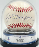 Joe DiMaggio Autographed Official AL Baseball New York Yankees Auto Grade Mint 9 #280/361 Beckett BAS #18630486