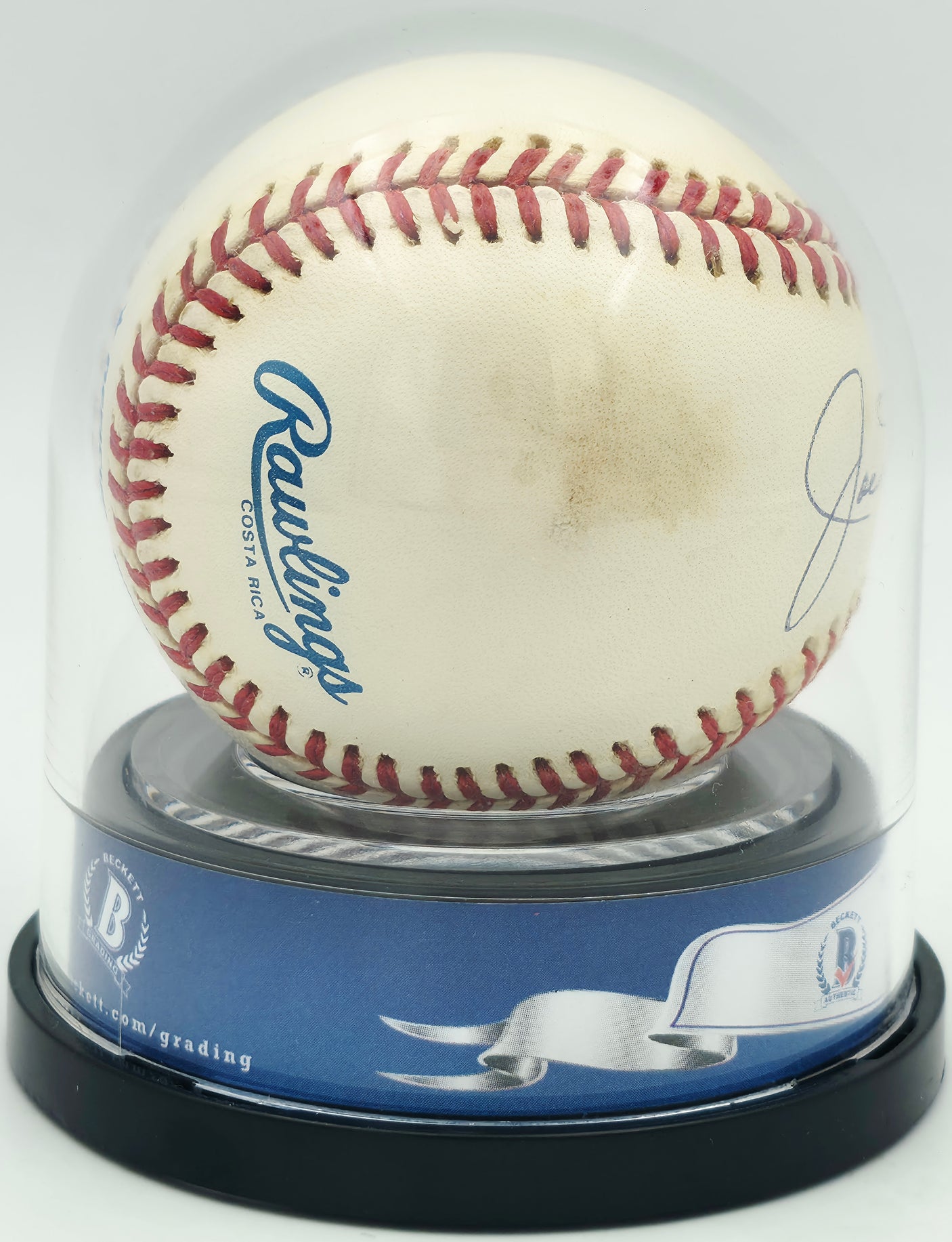 Joe DiMaggio Autographed Official AL Baseball New York Yankees Auto Grade Mint 9 Beckett BAS #18630537
