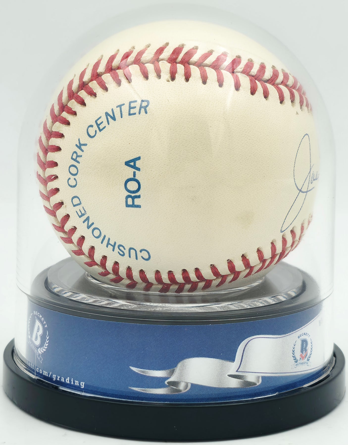 Joe DiMaggio Autographed Official AL Baseball New York Yankees Auto Grade Near Mint/Mint 8 Beckett BAS #18630461