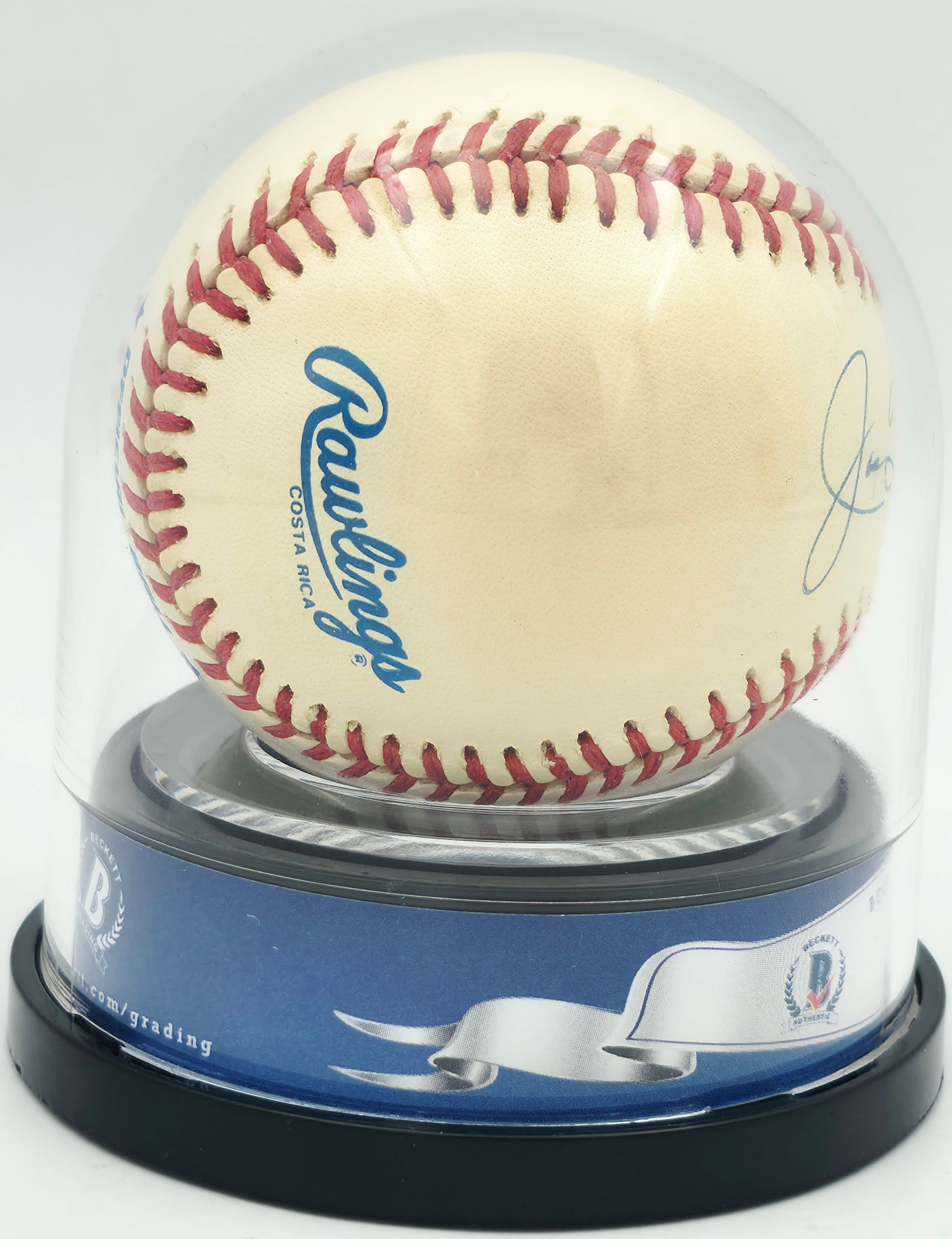Joe DiMaggio Autographed Official AL Baseball New York Yankees Auto Grade Near Mint/Mint 8 Beckett BAS #18630829