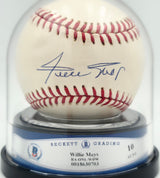 Willie Mays Autographed Official NL Baseball San Francisco Giants Auto Grade Gem Mint 10 Beckett BAS #18630703