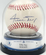 Willie Mays Autographed Official NL Baseball San Francisco Giants Auto Grade Mint 9 Beckett BAS #18630695