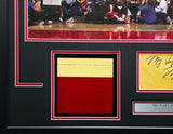 Michael Jordan Autographed Framed Cut Signature Collage With Game Used Floor Pieces & Poster Chicago Bulls "My Very Best" Beckett BAS #AE49191