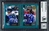Albert Pujols & Ichiro Suzuki Autographed 2001 Topps Traded Rookie Card #T99 Auto Grade Gem Mint 10 "01 ROY" Beckett BAS #18630007