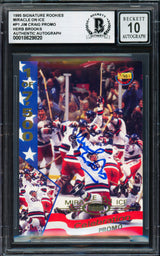 Herb Brooks Autographed 1995 Signature Rookies Card 1980 Team USA Auto Grade Gem Mint 10 Beckett BAS #18629820