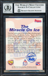 Herb Brooks Autographed 1995 Signature Rookies Card 1980 Team USA Auto Grade Gem Mint 10 Beckett BAS #18629820