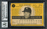 Cesar Geronimo Autographed 1971 O Pee Chee Rookie Card #447 Houston Astros Auto Grade Gem Mint 10 Beckett BAS #18629929