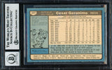 Cesar Geronimo Autographed 1980 O Pee Chee Card #247 Cincinnati Reds Auto Grade Gem Mint 10 Beckett BAS #18629839