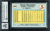 Cesar Geronimo Autographed 1982 Fleer Card #409 Kansas City Royals Auto Grade Gem Mint 10 Beckett BAS #18629600