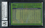 Cesar Geronimo Autographed 1982 Topps Card #693 Kansas City Royals Auto Grade Gem Mint 10 Beckett BAS #18629843