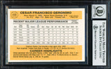 Cesar Geronimo Autographed 1983 Donruss Card #448 Kansas City Royals Auto Grade Gem Mint 10 Beckett BAS #18629861