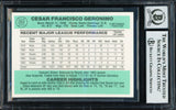 Cesar Geronimo Autographed 1984 Donruss Card #252 Kansas City Royals Auto Grade Gem Mint 10 Beckett BAS #18629881
