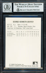 Ken Griffey Jr. Autographed 1988 Procards Rookie Card Vermont Mariners Auto Grade Gem Mint 10 Beckett BAS #18629576