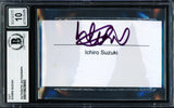 Ichiro Suzuki Autographed 2x3.5 Cut Signature Seattle Mariners Auto Grade Gem Mint 10 Beckett BAS #18629893