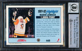 Mario Lemieux Autographed 1992-93 Score Canadian Card #448 Pittsburgh Penguins Auto Grade Gem Mint 10 Beckett BAS #15496612