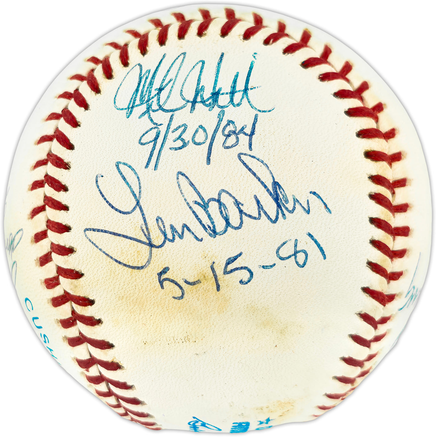 Perfect Game Pitchers Autographed Official AL Baseball With 7 Signatures Including Sandy Koufax Beckett BAS QR #AE50755