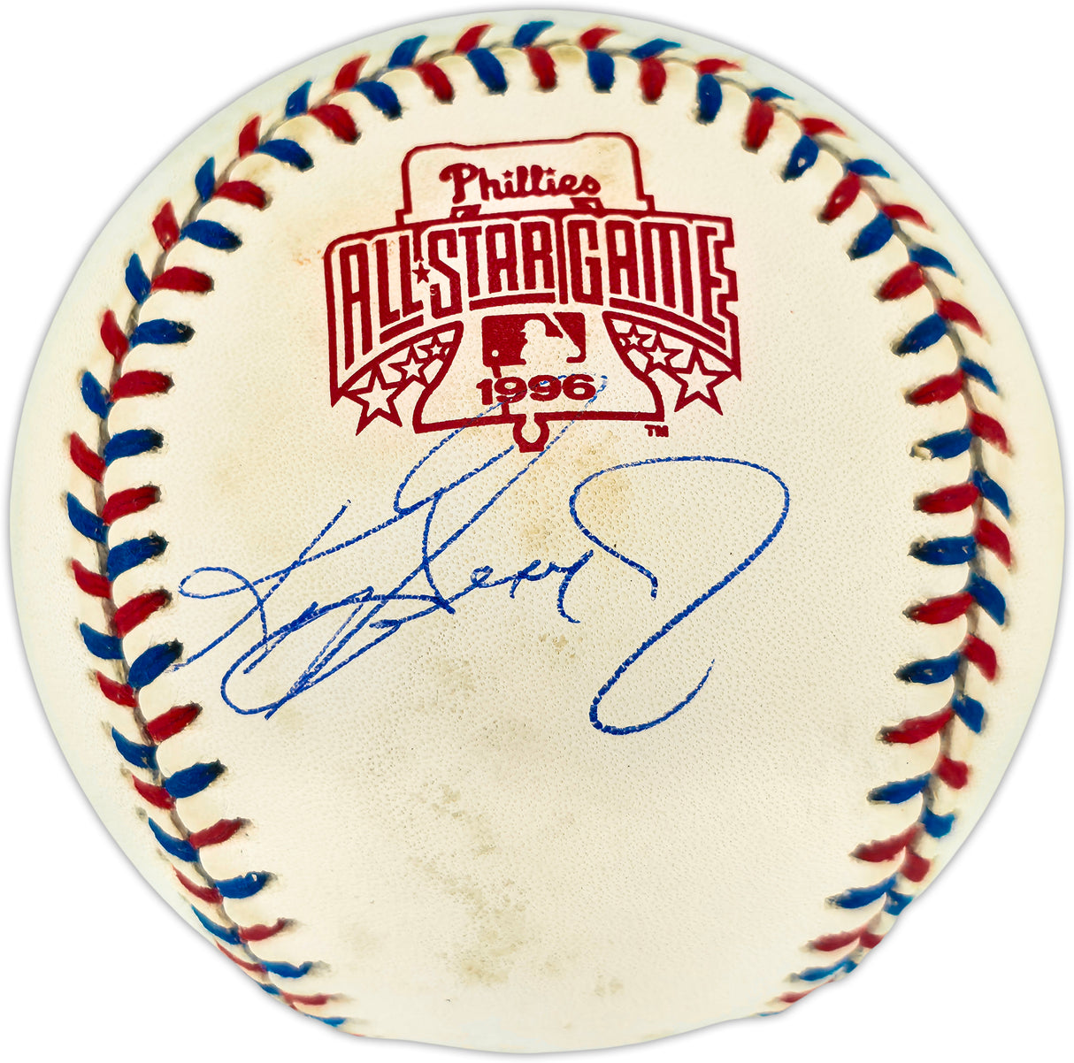 Ken Griffey Jr. Autographed Official 1996 All Star Game Logo Baseball Seattle Mariners Beckett BAS Witness #3W342019