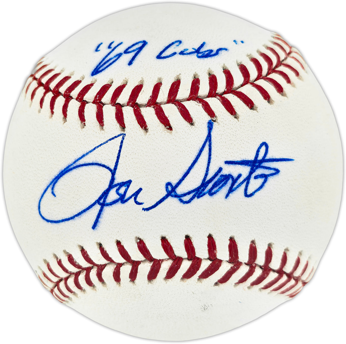 Ron Santo Autographed Official MLB Baseball Chicago Cubs "69 Cubs" Beckett BAS QR #BQ42015