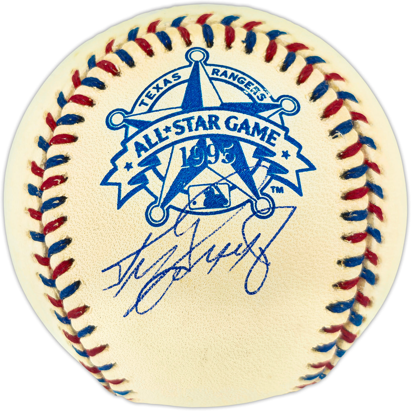 Ken Griffey Jr. Autographed Official 1995 All Star Game Logo Baseball Seattle Mariners Beckett BAS Witness #3W342021