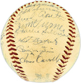 1955 New York Yankees Autographed Official Harridge AL Baseball With 30 Signatures Including Mickey Mantle Beckett BAS QR #AE33059
