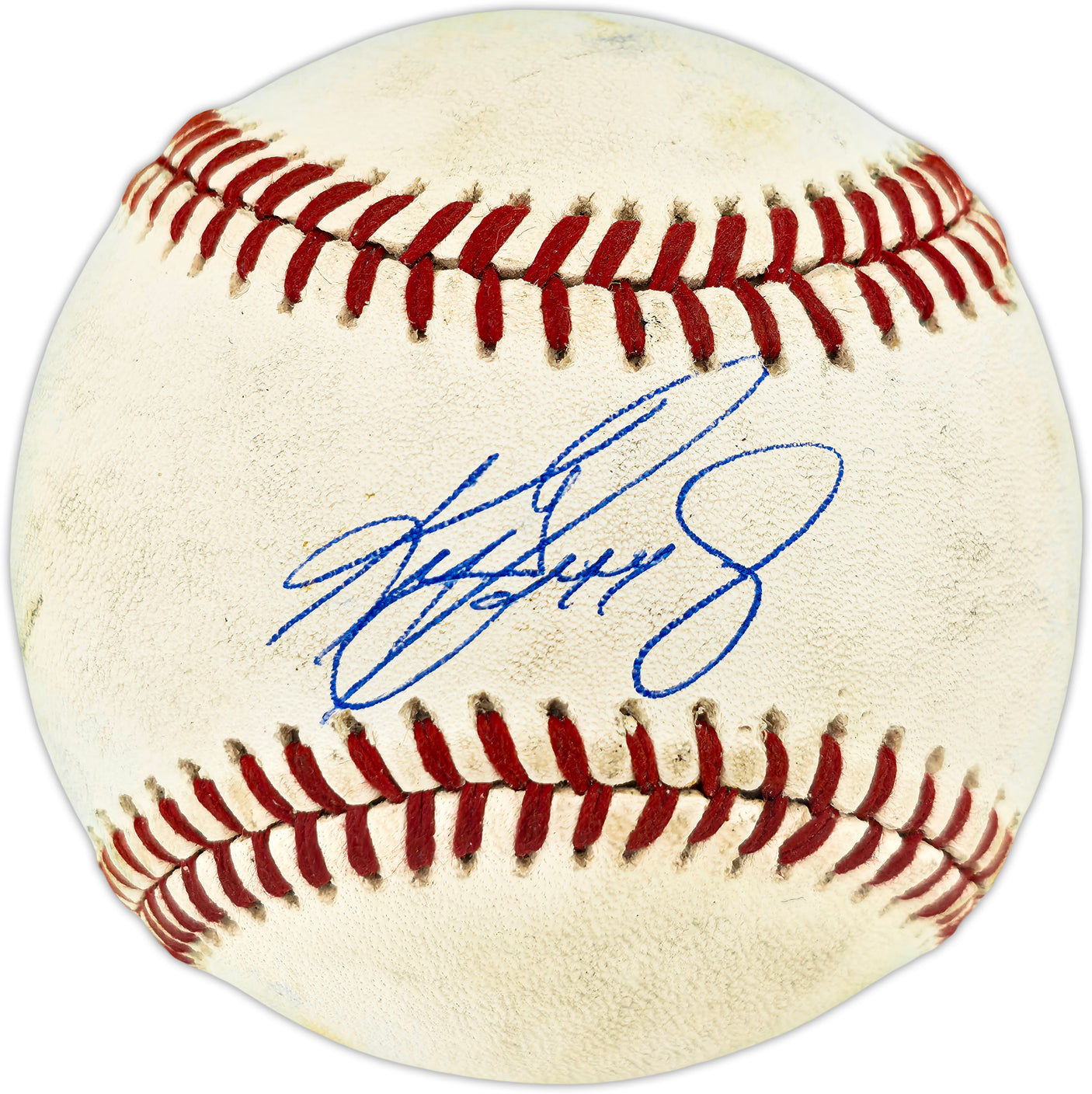 Ken Griffey Jr. Autographed Official NL Baseball Cincinnati Reds Beckett BAS Witness #3W342014