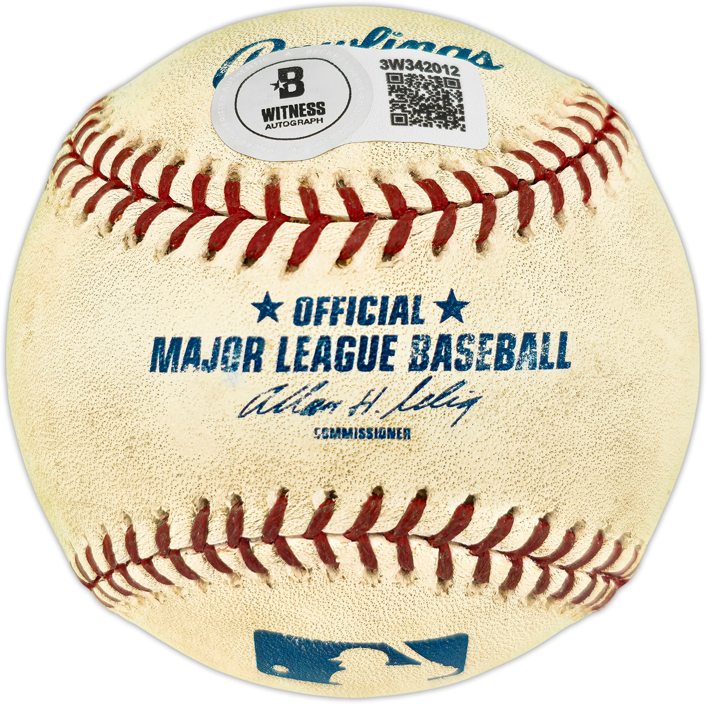 Ken Griffey Jr. Autographed Official Game Used MLB Baseball Seattle Mariners Beckett BAS Witness #3W342012