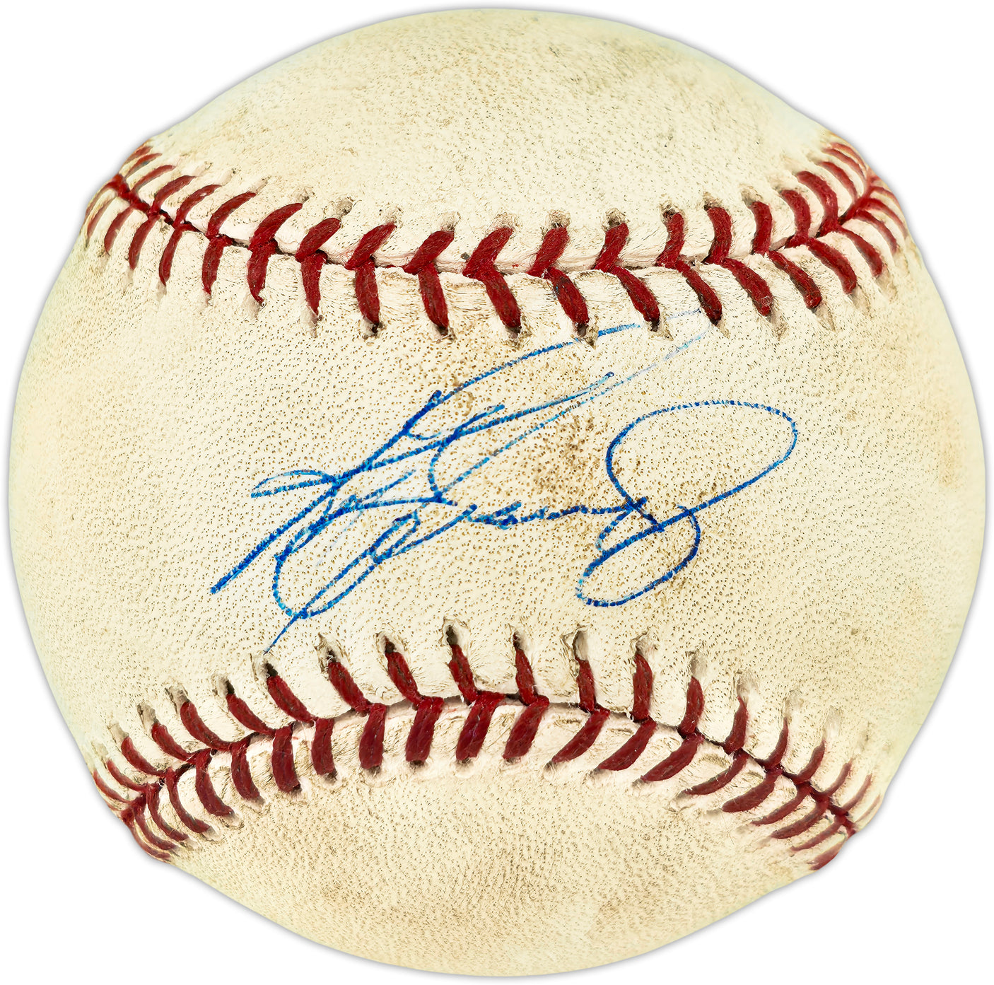 Ken Griffey Jr. Autographed Official Game Used MLB Baseball Seattle Mariners Beckett BAS Witness #3W342016